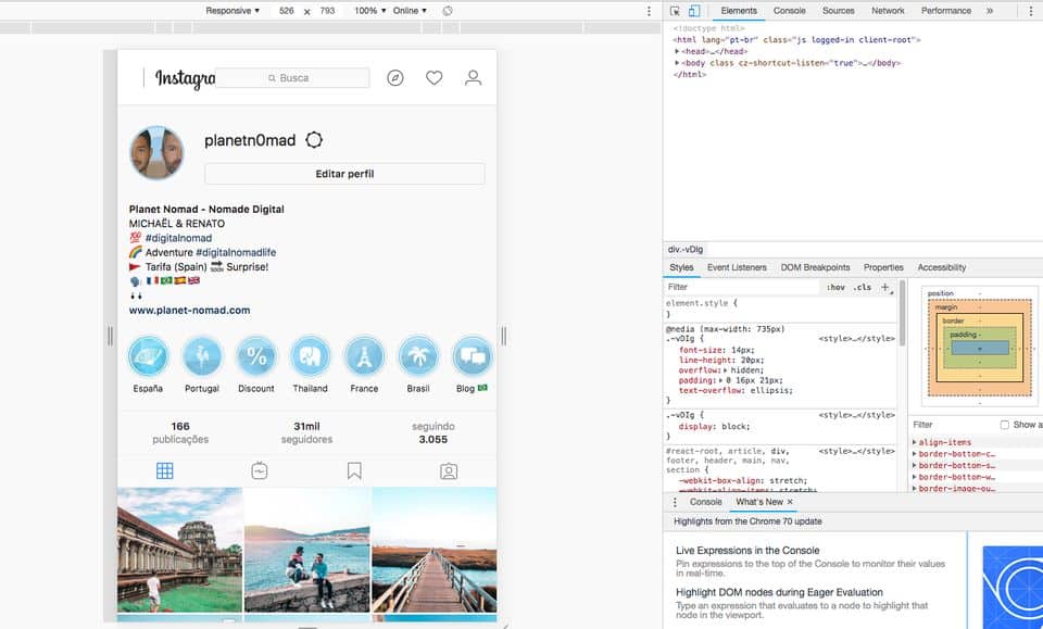 Como publicar foto no Instagram pelo PC do navegador 2