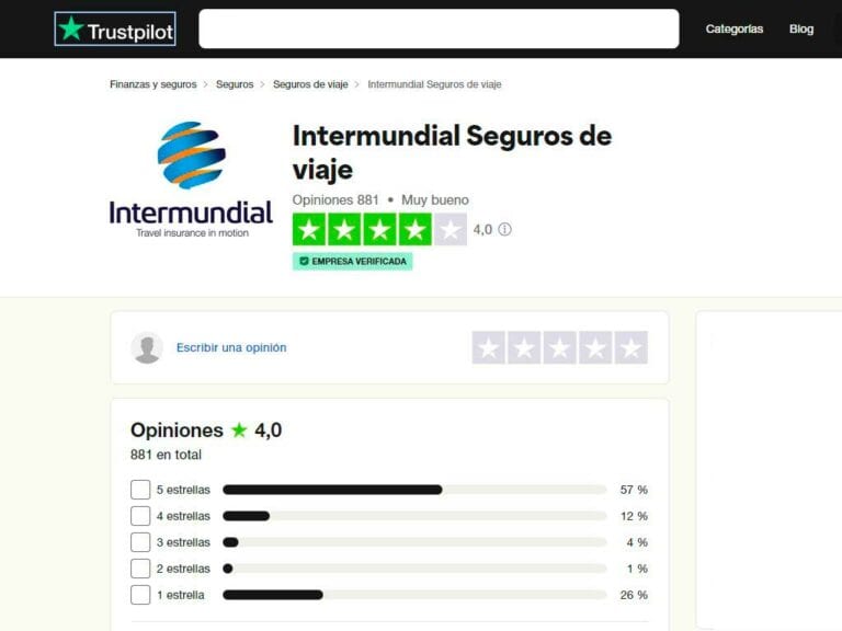 Opiniones de InterMundial en Trustpilot