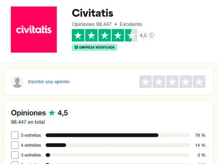 TrustPilot opiniones civitatis