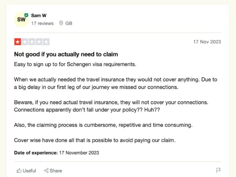 Coverwise insurance reviews Trustpilot