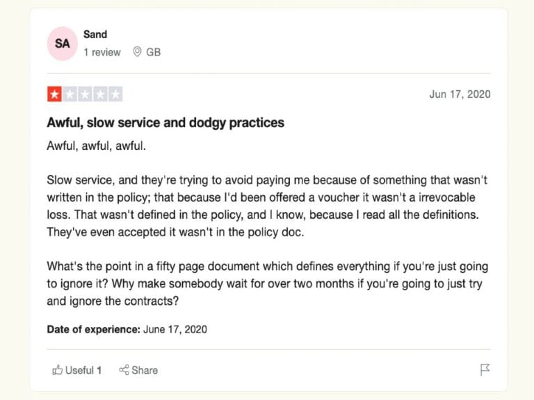 Outbacker insurance reviews Trustpilot