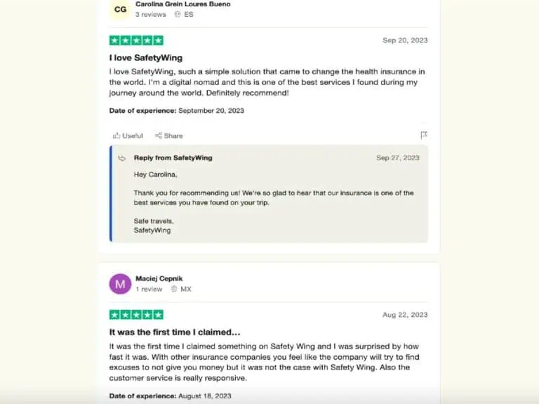 Safetywing reviews in 2025: Nomad Insurance Essential and Complete 2