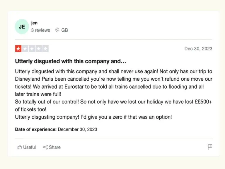 Getyourguide trustpilot review 3