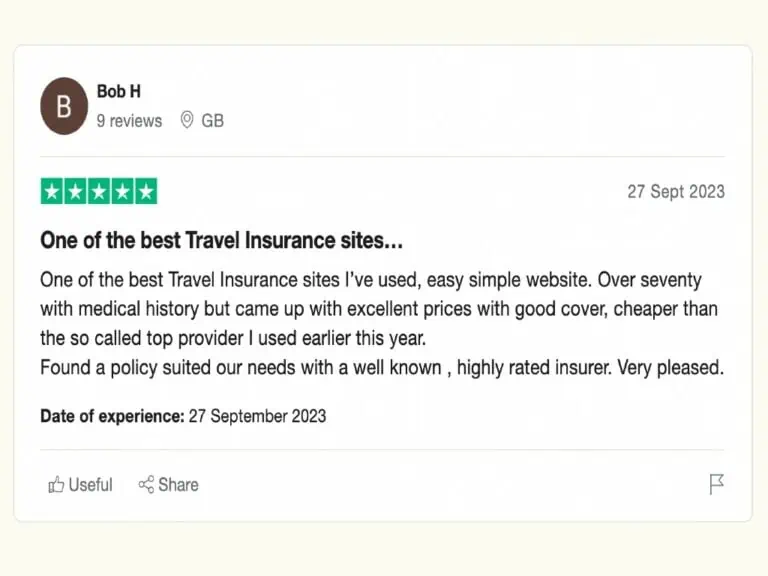 medical travel insurance trustpilot review 1