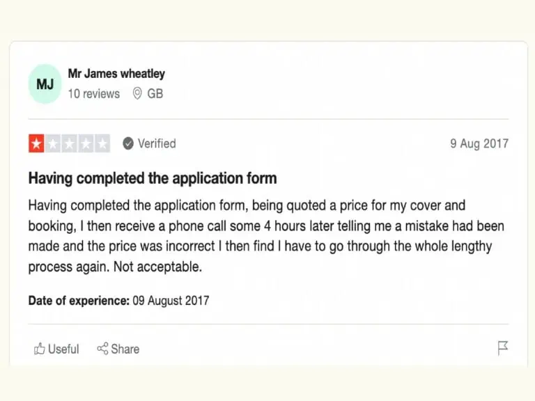 medical travel insurance trustpilot review 4