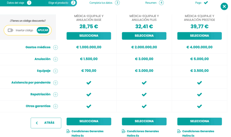 Codigo promocional Holins seguros