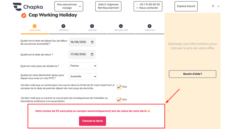 Lorsque vous arrivez sur le site de Chapka, votre réduction est appliquée automatiquement.