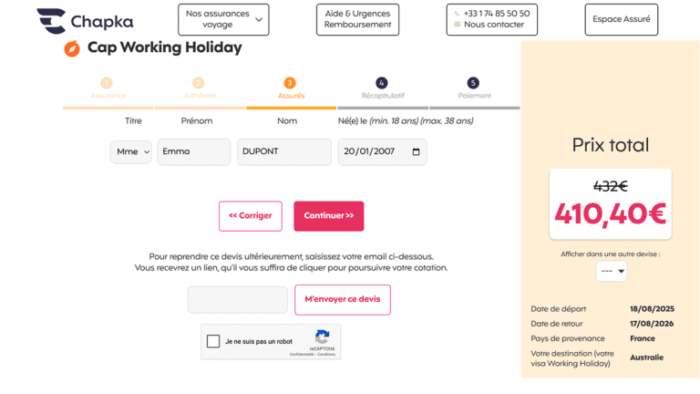 Indiquez votre date de naissance puis cliquez sur "Continuer".